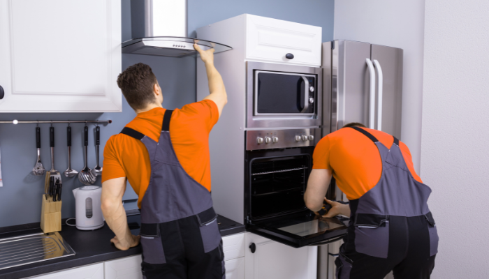 oven, range hood, fan, cooktop installation