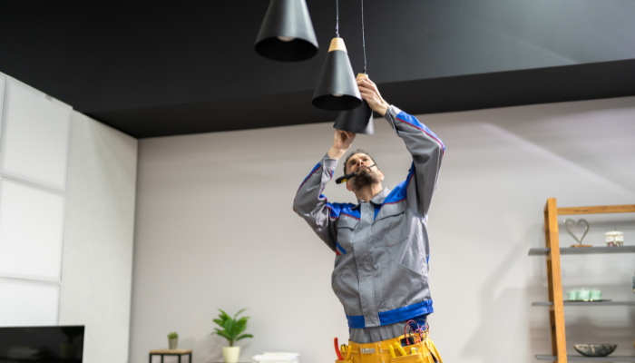 powerpoint and lighting installation